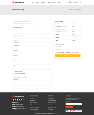 Checkout Page