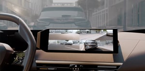 Computer-generated image of a BMW in a traffic situation, utilizing Drive Recorder technology