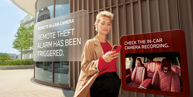 Image of a woman looking at her smartphone, which features Anti-Theft Recorder's technology