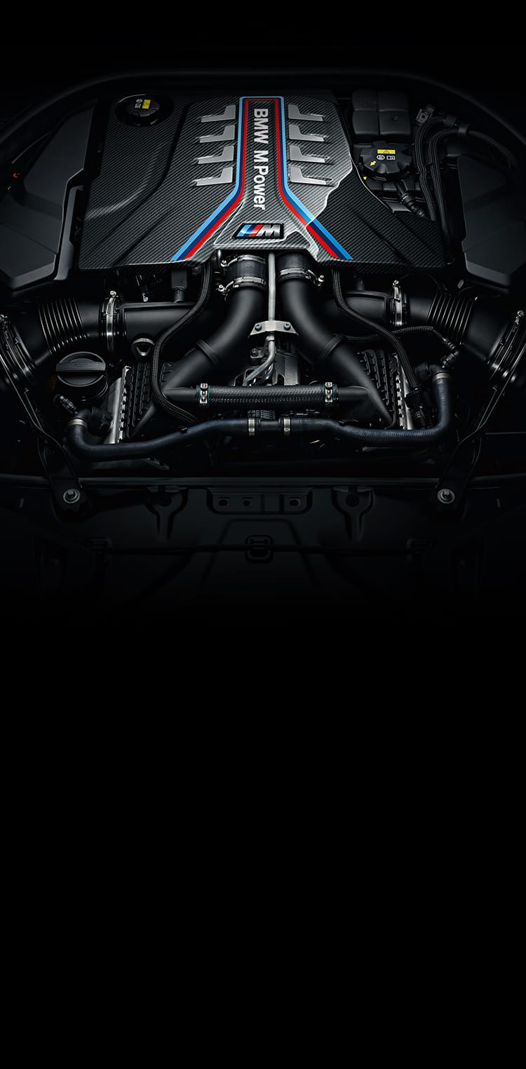 Detail shot of the powerful BMW M TwinPower Turbo Engine
