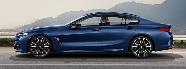 Side profile of a 2026 BMW 8 Series Gran Coupe