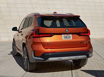 Rear angled view of the BMW X1 xDrive28i SUV
